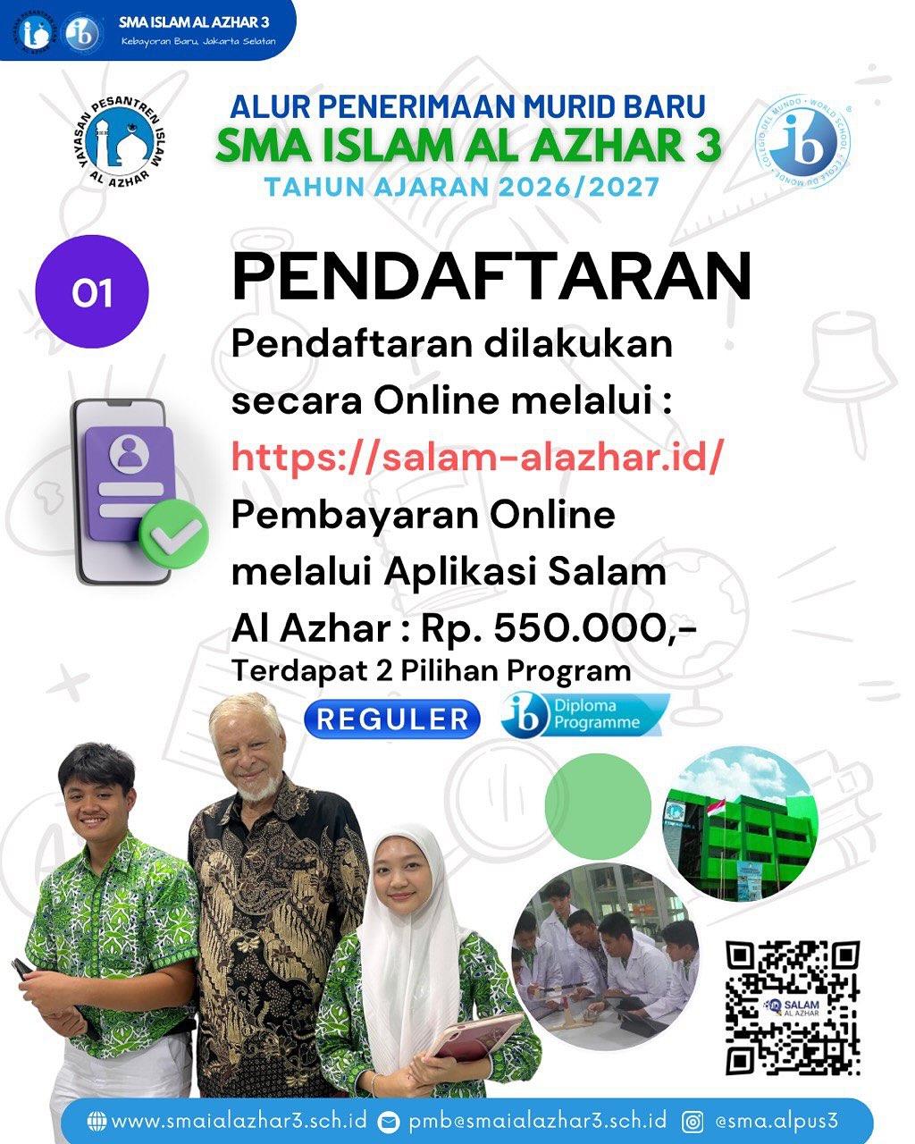 PMB 2025Assalamualaikum Wr. Wb.SMA ISLAM AL AZHAR 3 membuka penerimaan murid baru (PMB) untuk Ta (2)